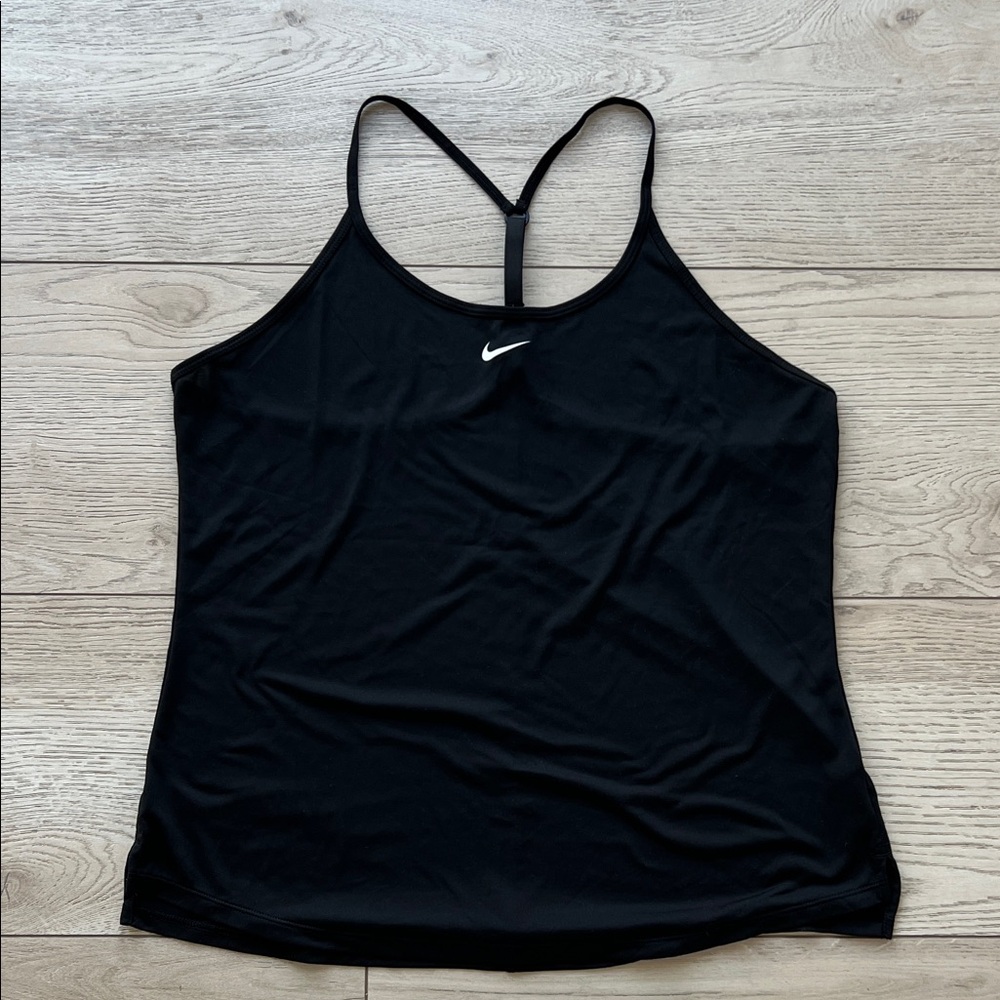 Nike black tank top athletic Dri fit woman size L
